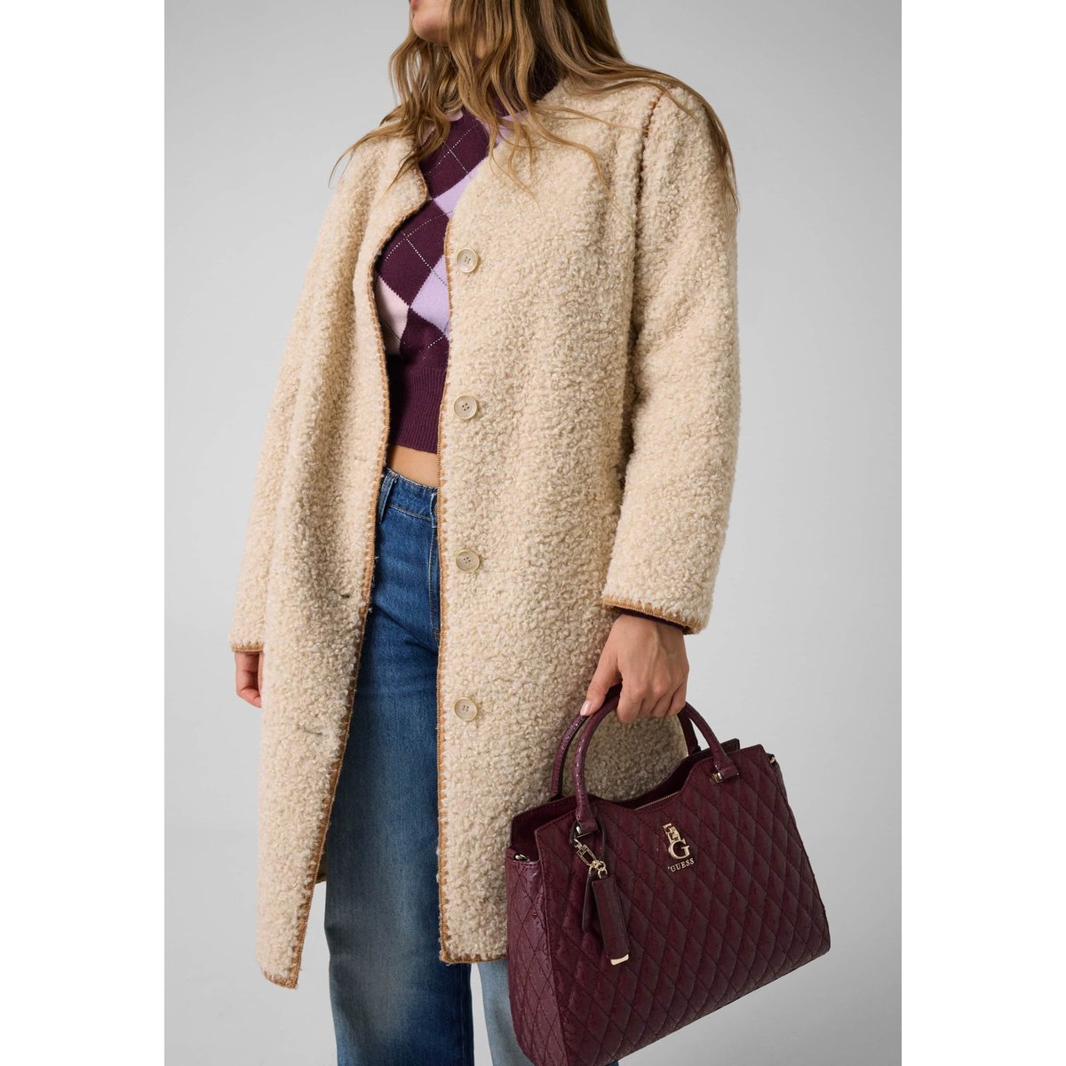 Sac À Main Matelassé Tamara rouge, GUESS
