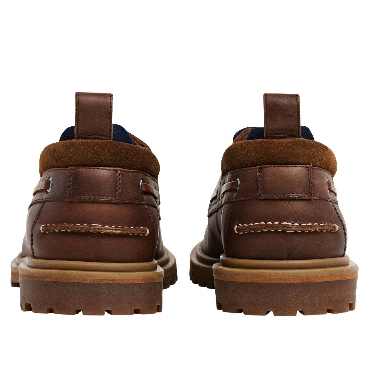 Baskets Bateau En Cuir brun, PEPE JEANS
