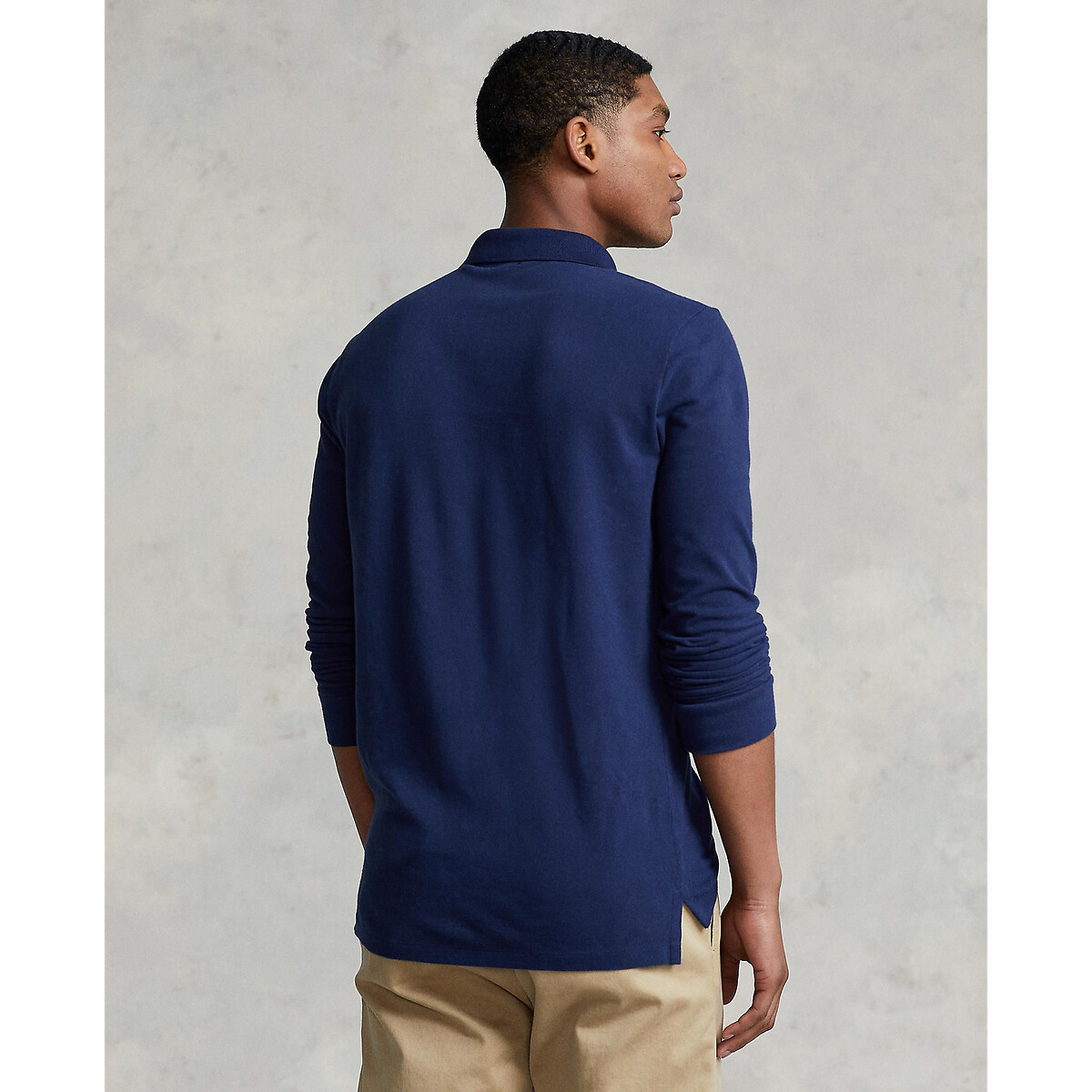 Polo en piqué coupe ajustée bleu marine, POLO RALPH LAUREN
