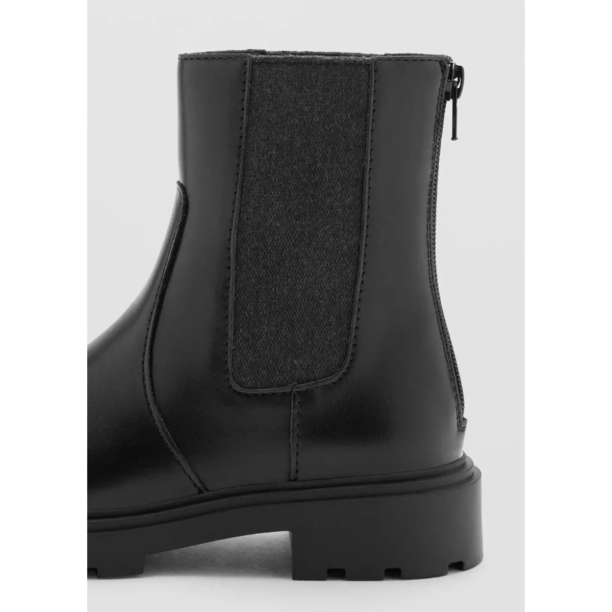 Bottes Chelsea effet cuir noir, MANGO KIDS