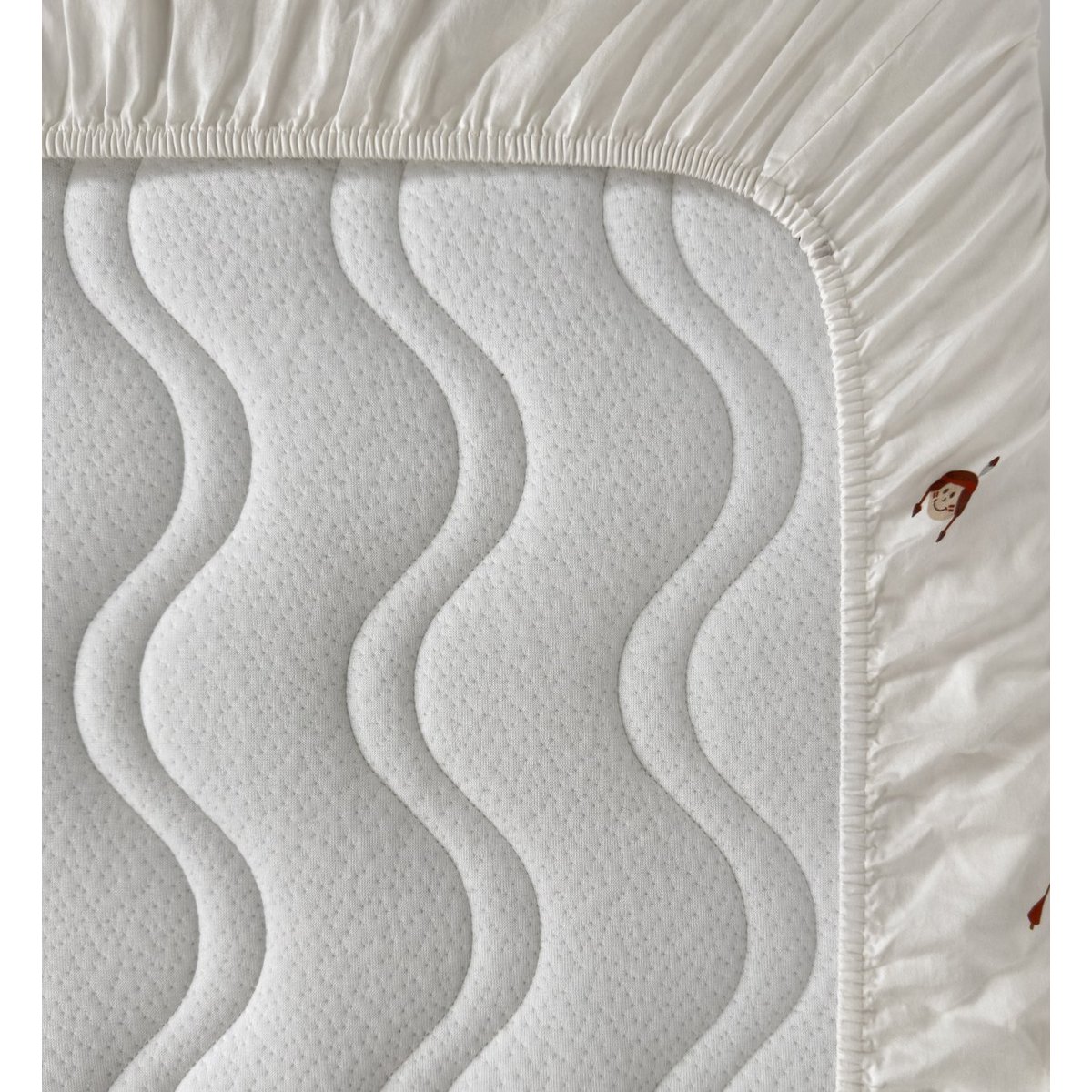 Drap housse 1 personne en coton bio, PETITE PLUME petite plume, KADOLIS