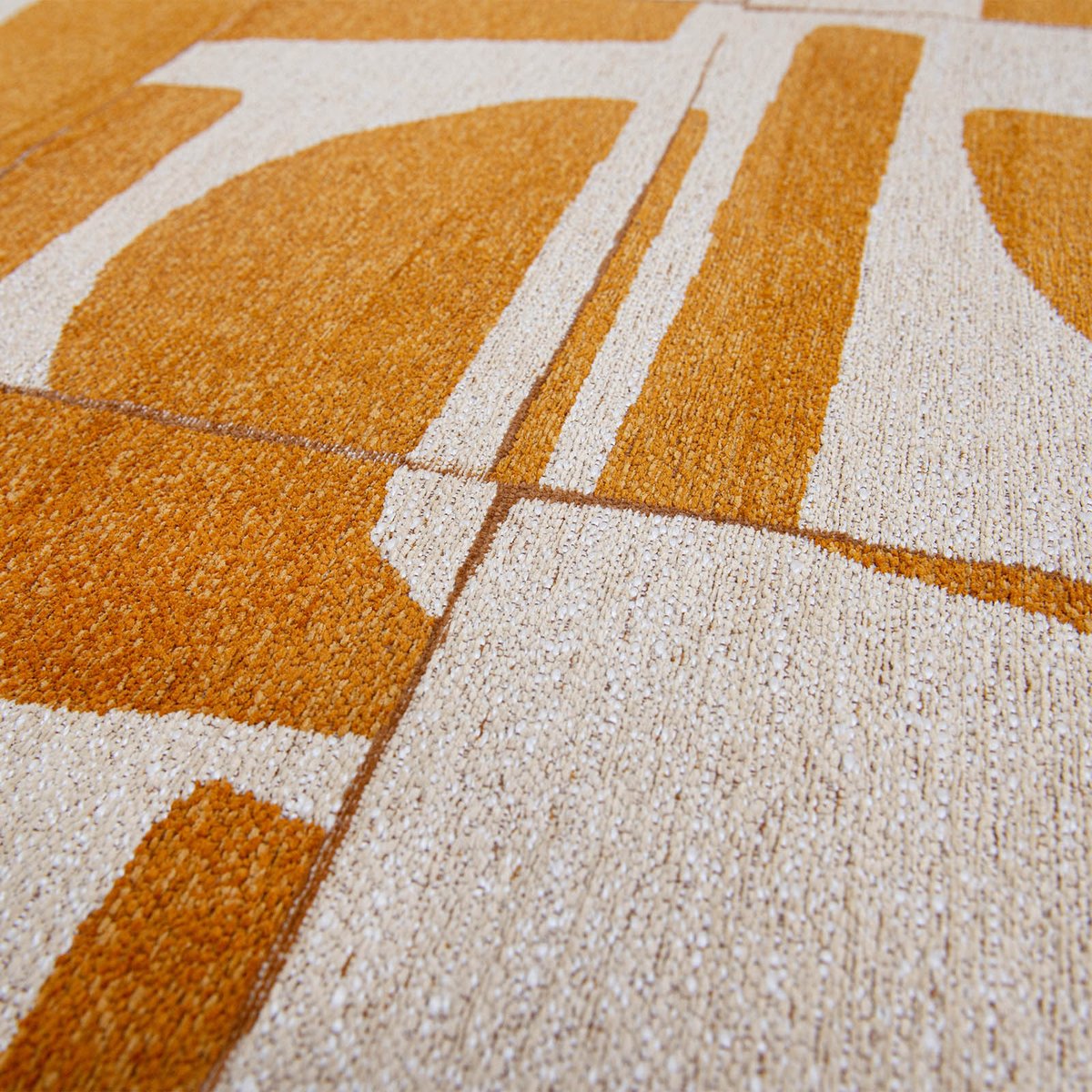Tapis intérieur/extérieur tissé plat LASH jaune, NOVATREND