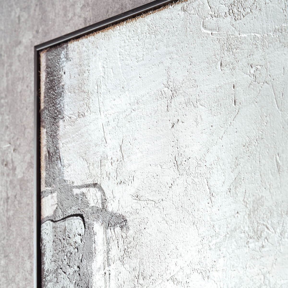 140x100cm Monochrome Abstract Canvas with Black Frame black/white, SO'HOME