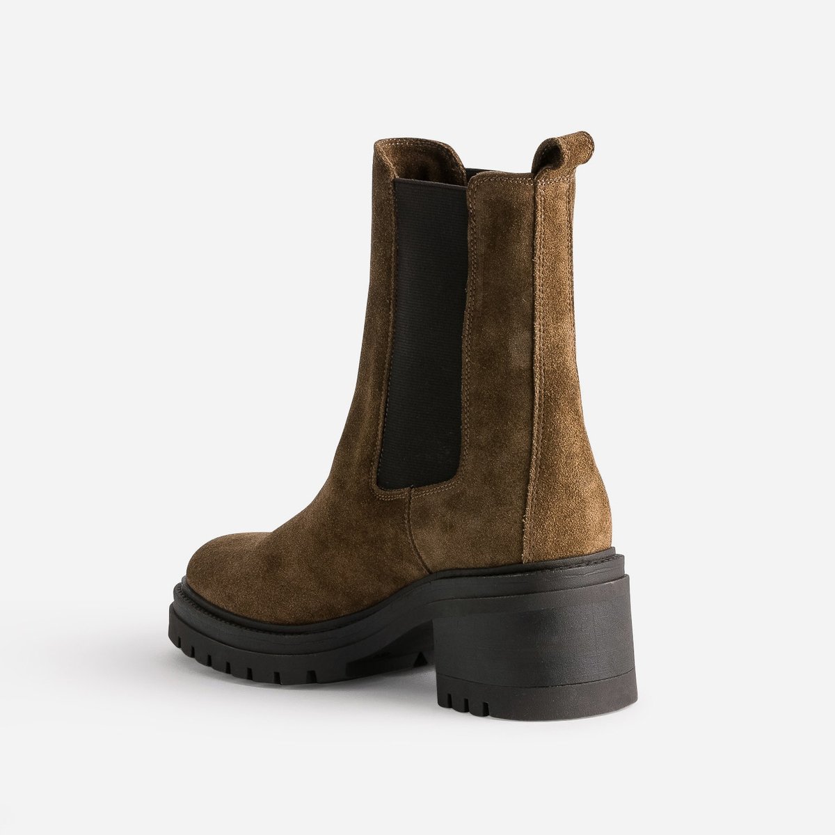 Boots À Talon en cuir SELENE camel, TEXTO
