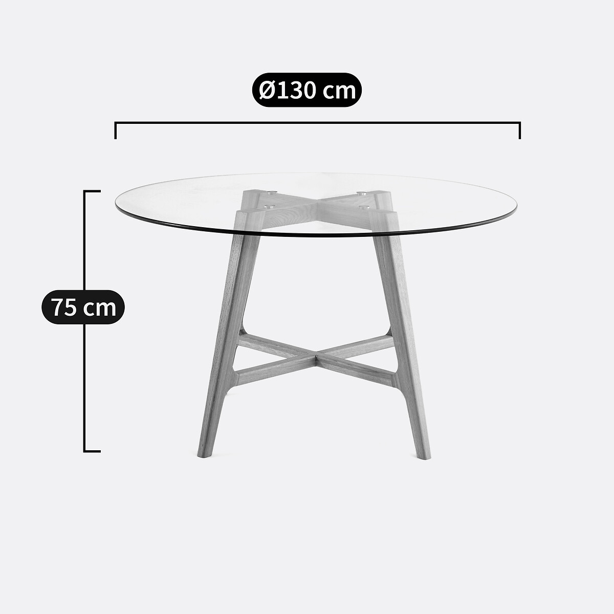 Zoleta Round Dining Table (Seats 4-6) oak, LA REDOUTE INTERIEURS