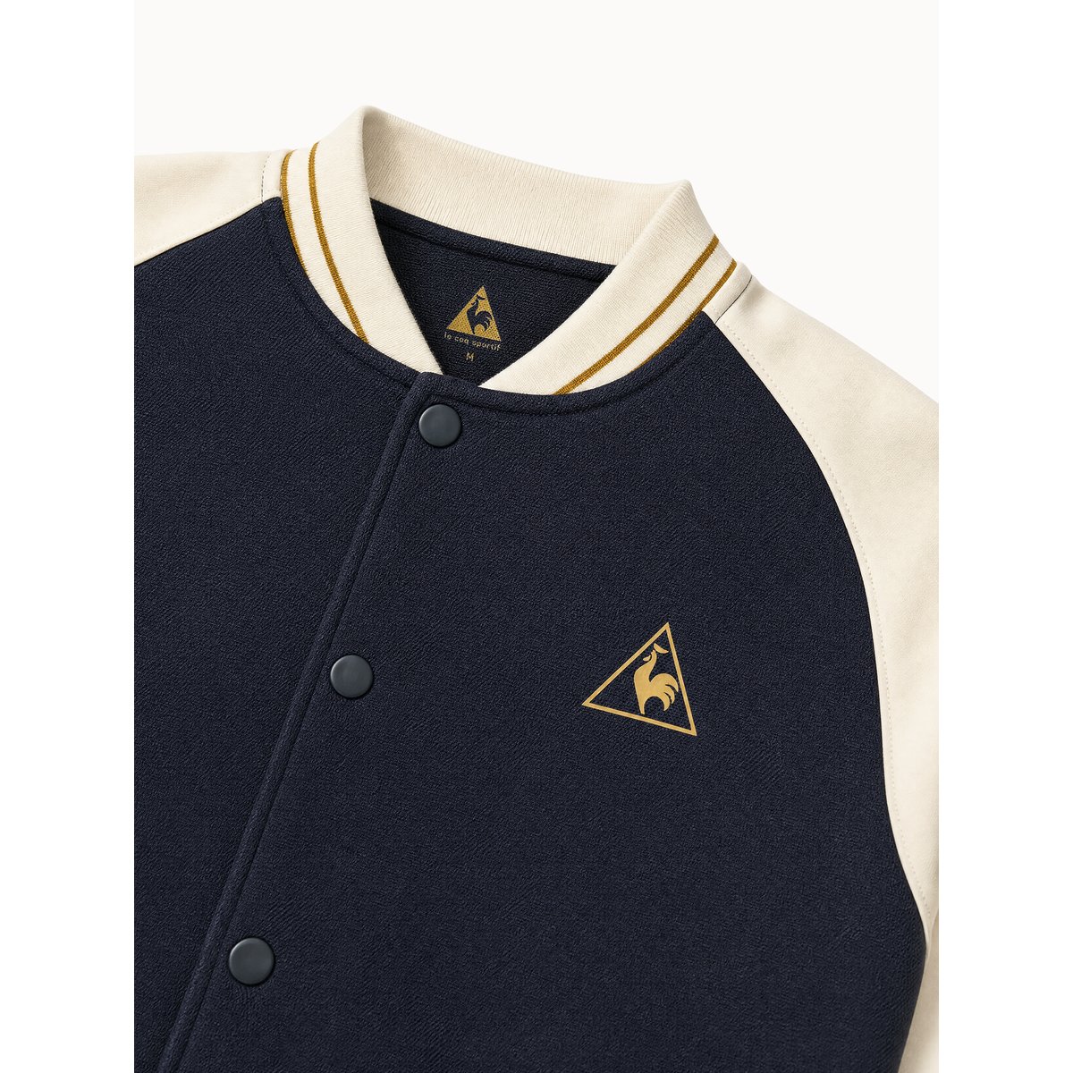 Bomber bi-matière Le Coq Sportif x Maradona effet piqué LCS CUP bleu marine, LE COQ SPORTIF