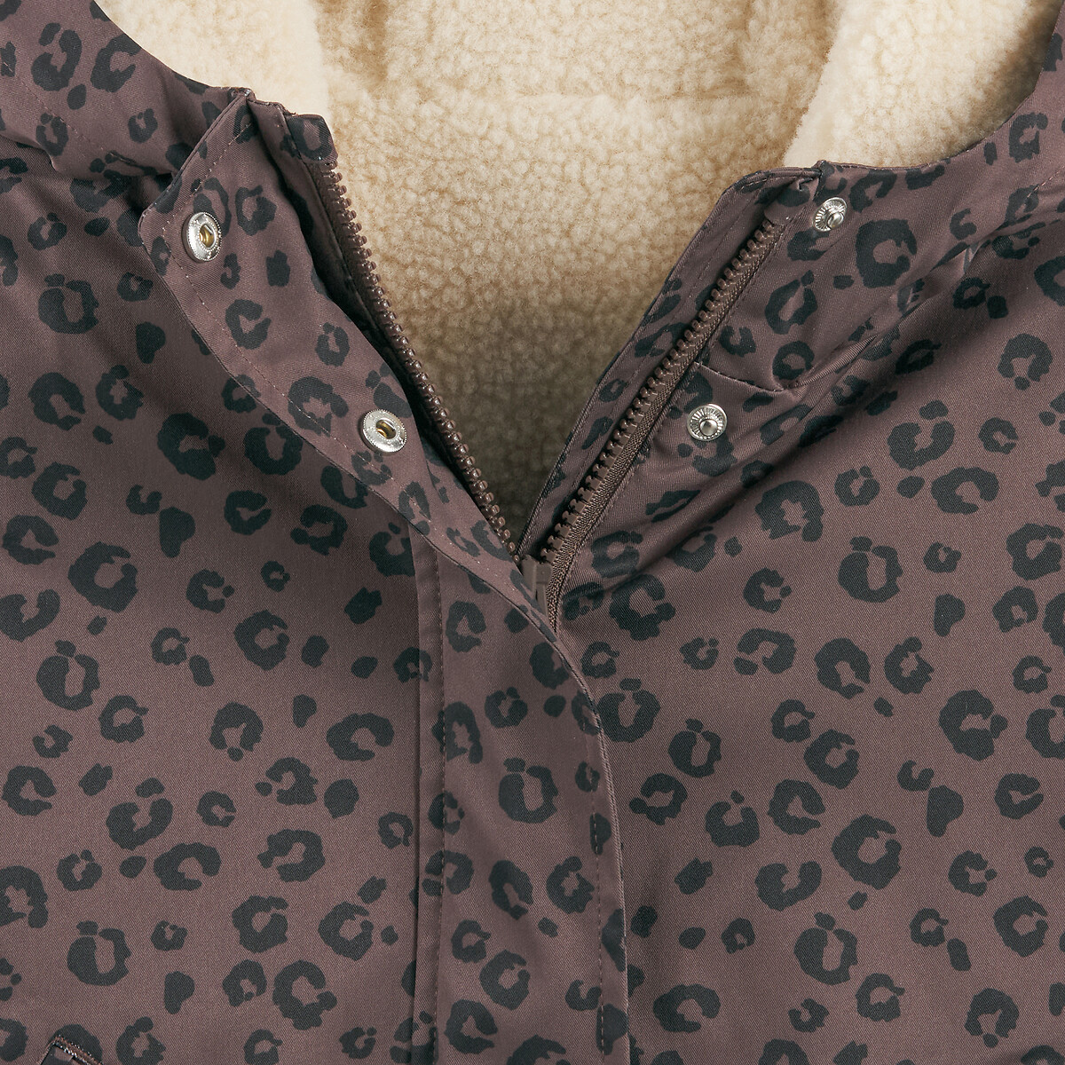 2 in 1 Parka with Hood in Leopard Print leopard print, LA REDOUTE COLLECTIONS