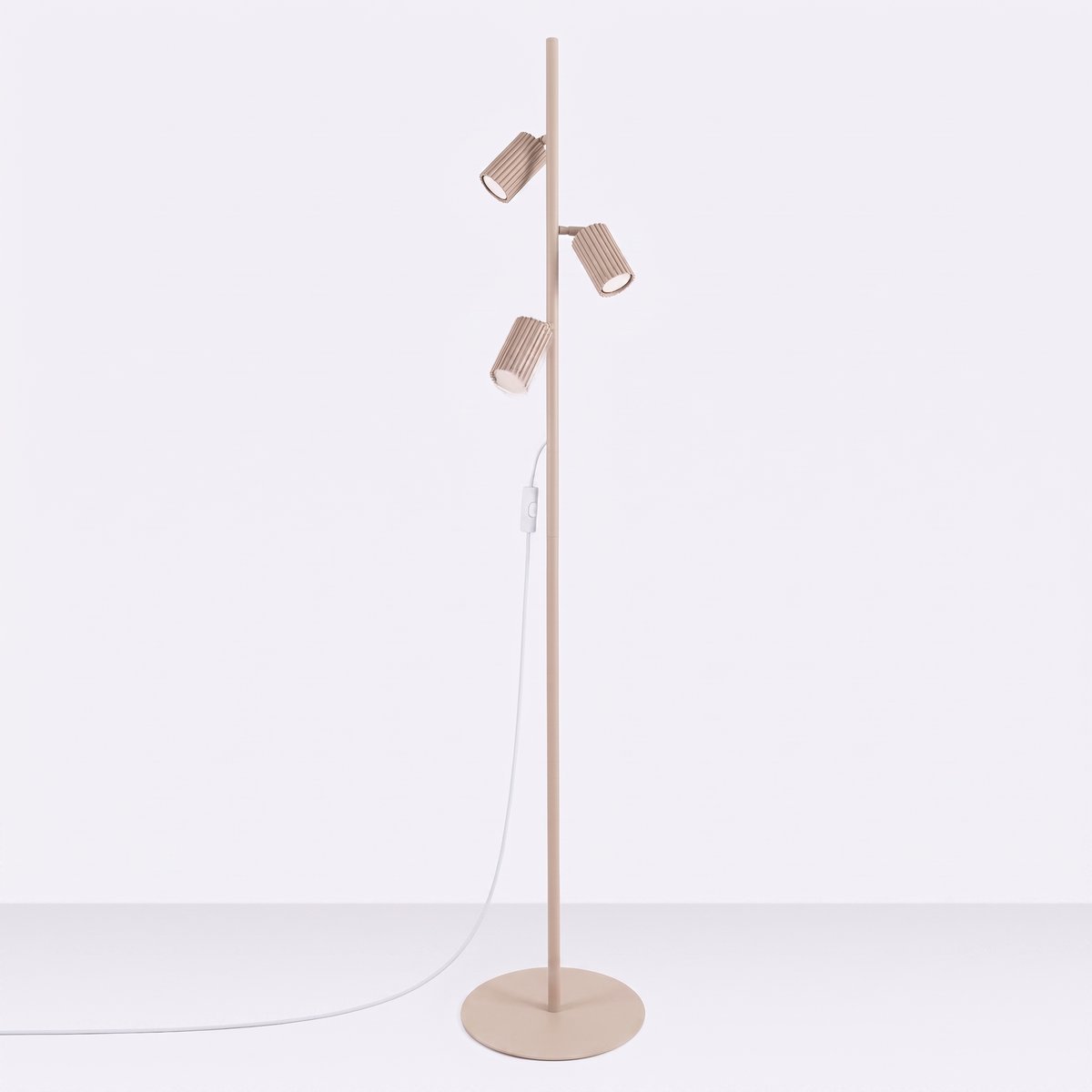 Lampadaire Aluminium Taupe GU10 3 KARBON taupe, EDEN