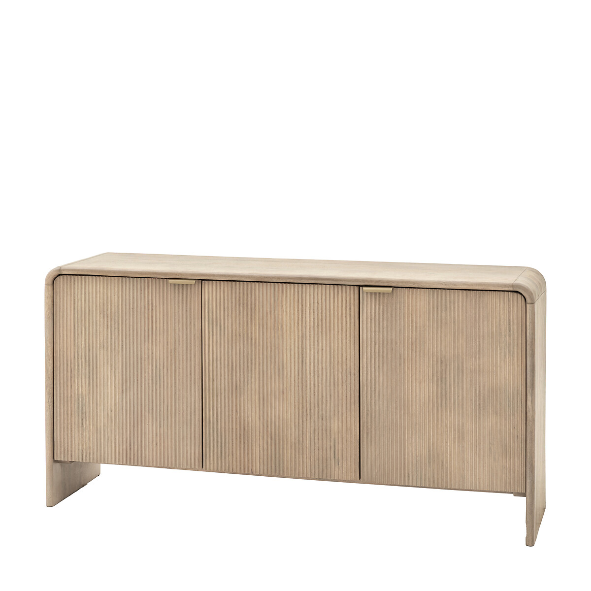 Corven Fluted Mango Wood 3 Door Sideboard wood, SO'HOME