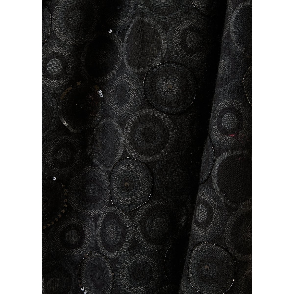 Foulard en jacquard noir, LA FEE MARABOUTEE