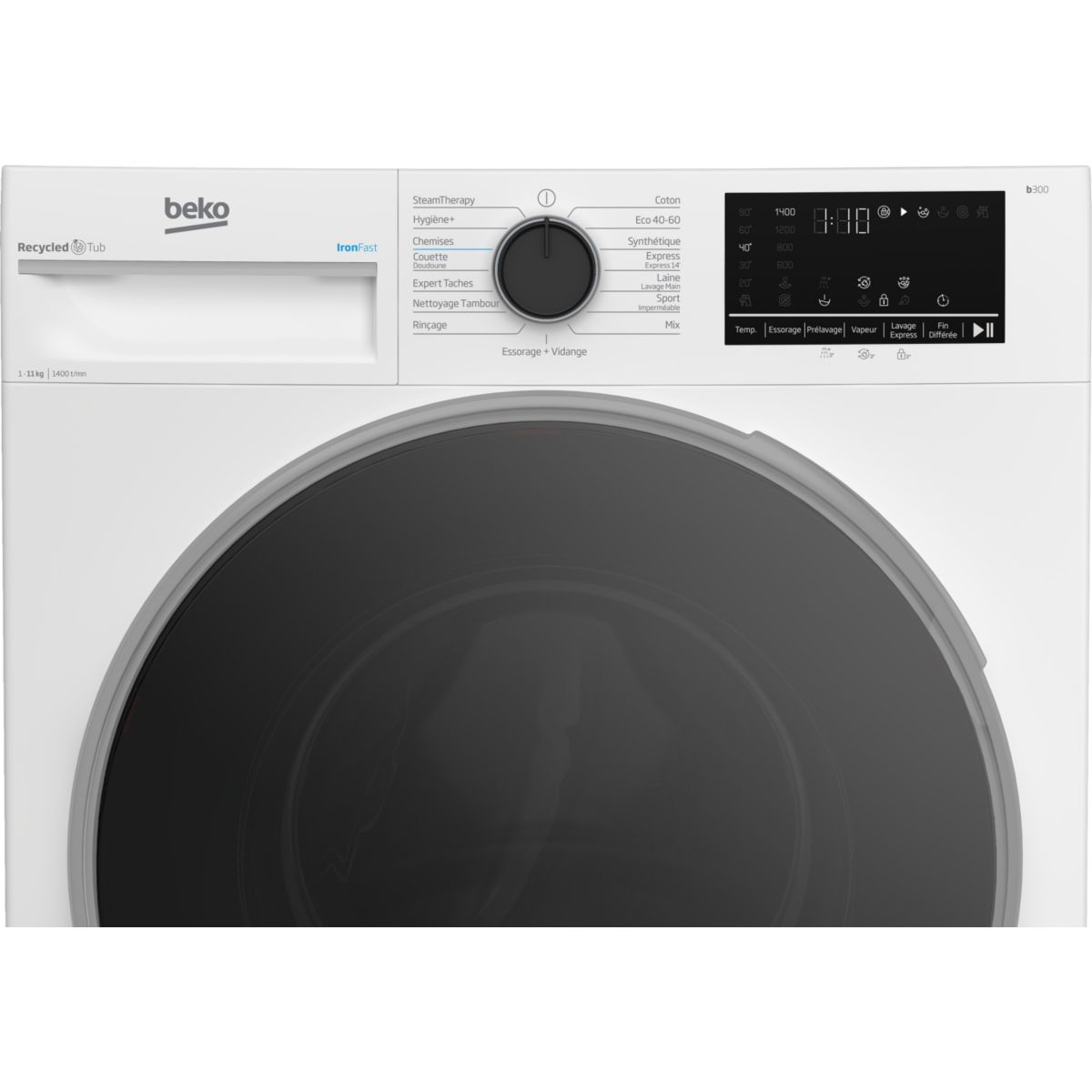 Lave linge hublot B5WFT31145W blanc, BEKO