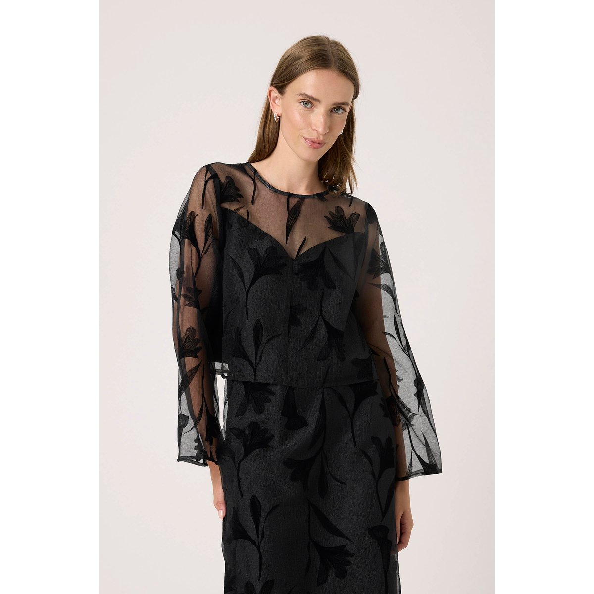 Blouse à manches longues noir black, SOAKED IN LUXURY