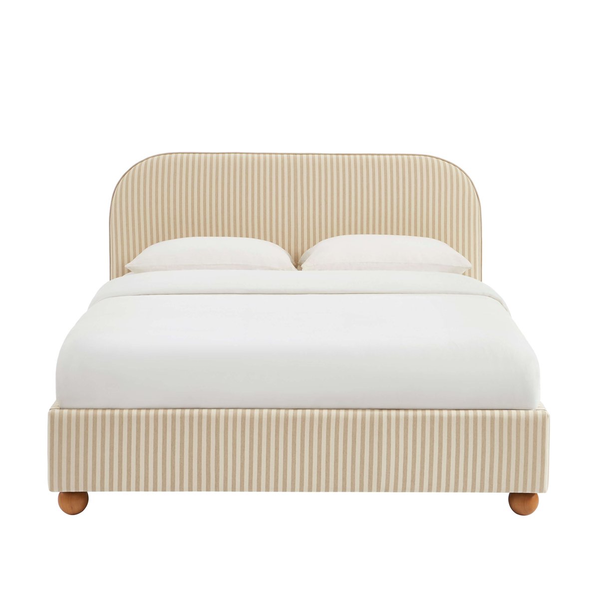 Lit coffre avec sommier relevable PILKA beige et écru, SORELH