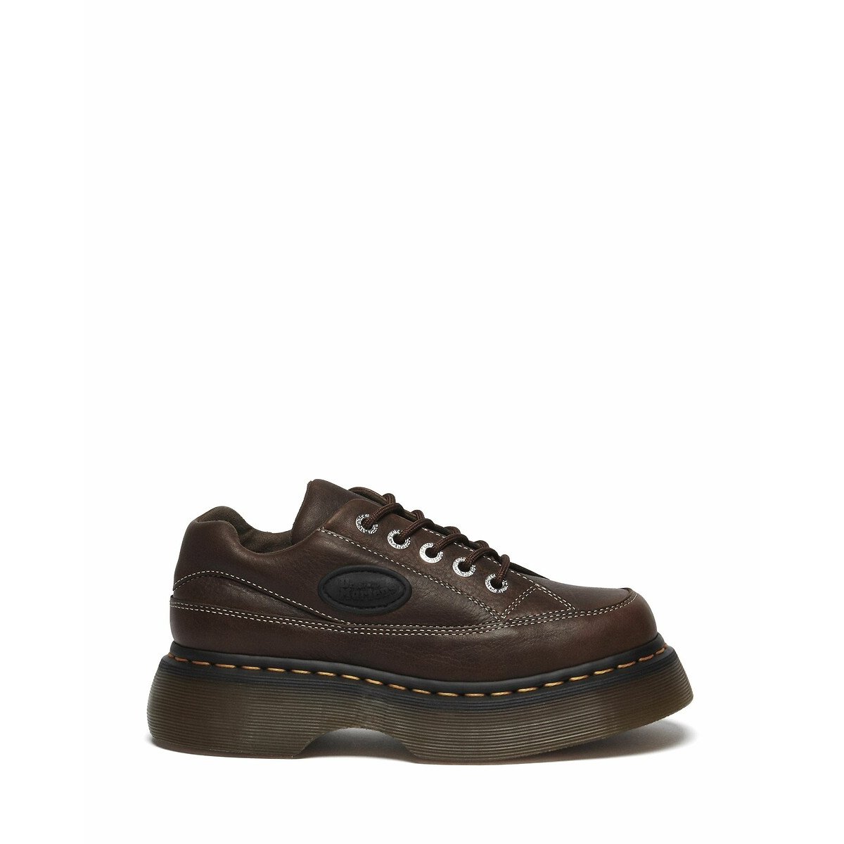 Chaussures Buzz en cuir Milled Nappa marron, DR. MARTENS
