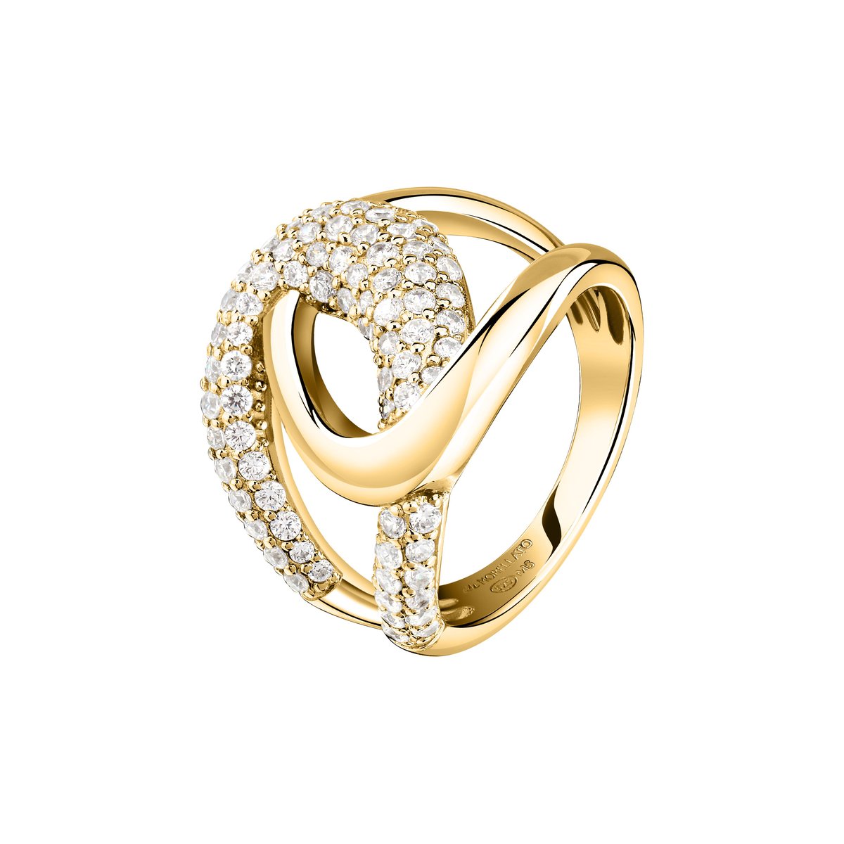 Bague PAVE' or jaune, MORELLATO