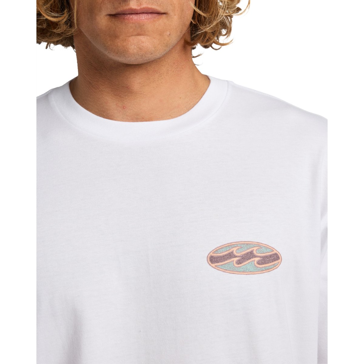 T shirt manches courtes CRAYON WAVE blanc white, BILLABONG
