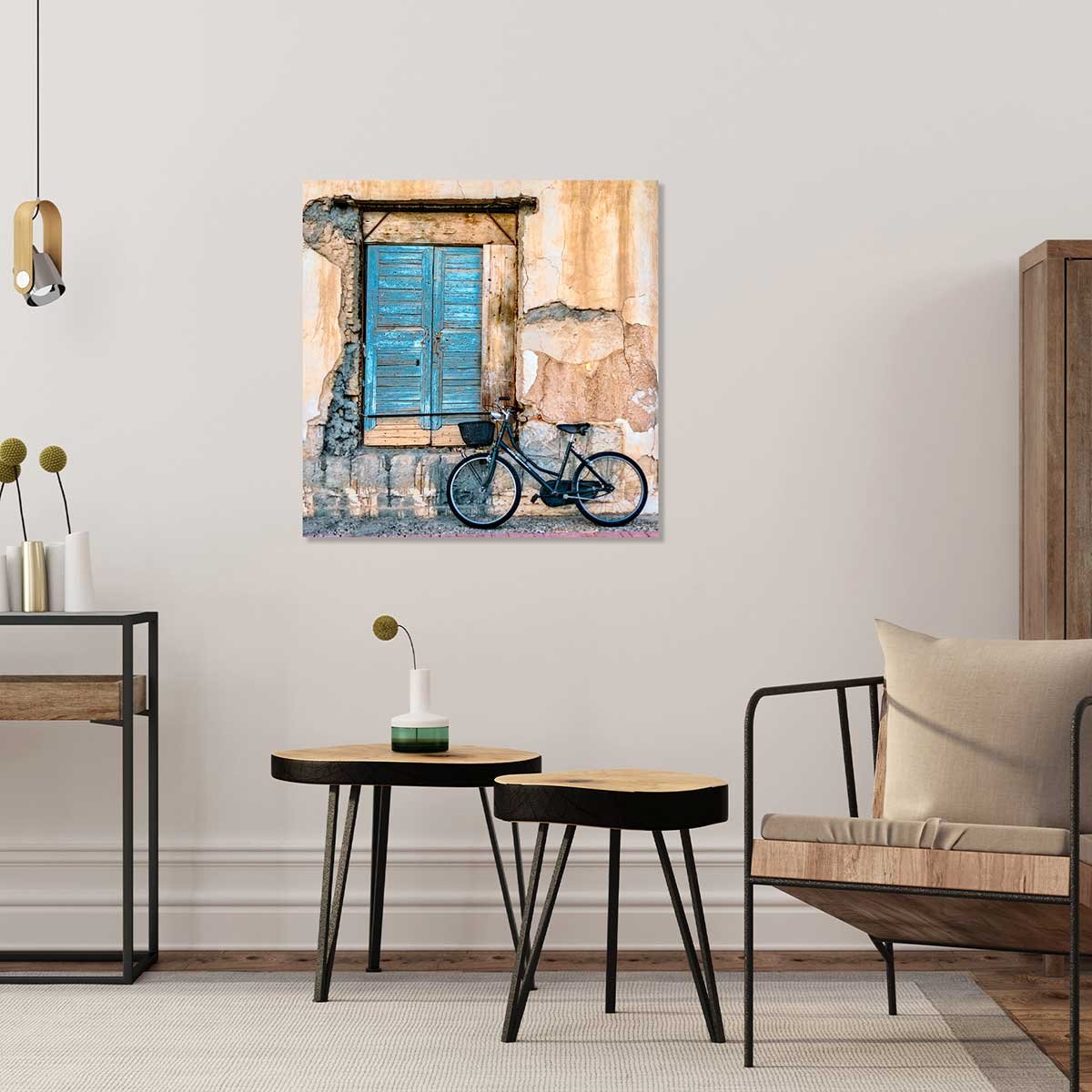 Tableau bicyclette bleue tableau alu dibond, HEXOA