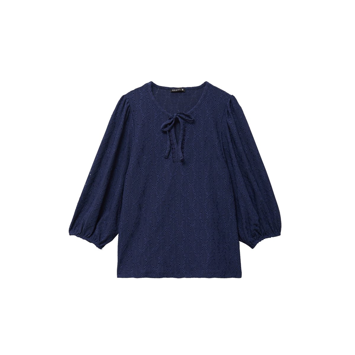 Blouse col v manches 3/4 bleu marine, BREAL