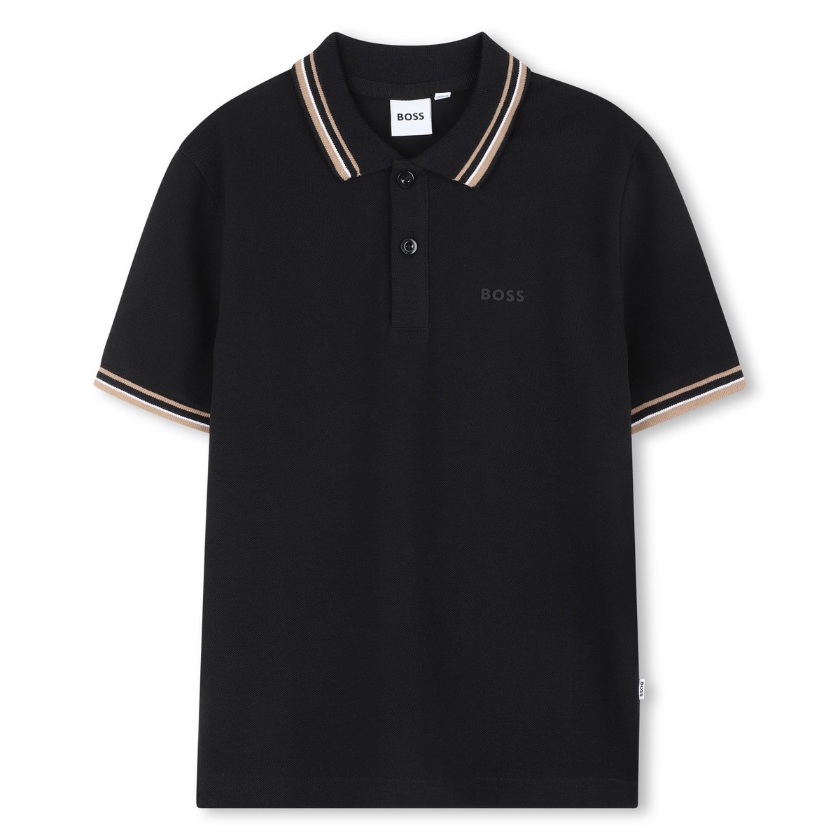 Polo à manches courtes black, BOSS KIDSWEAR