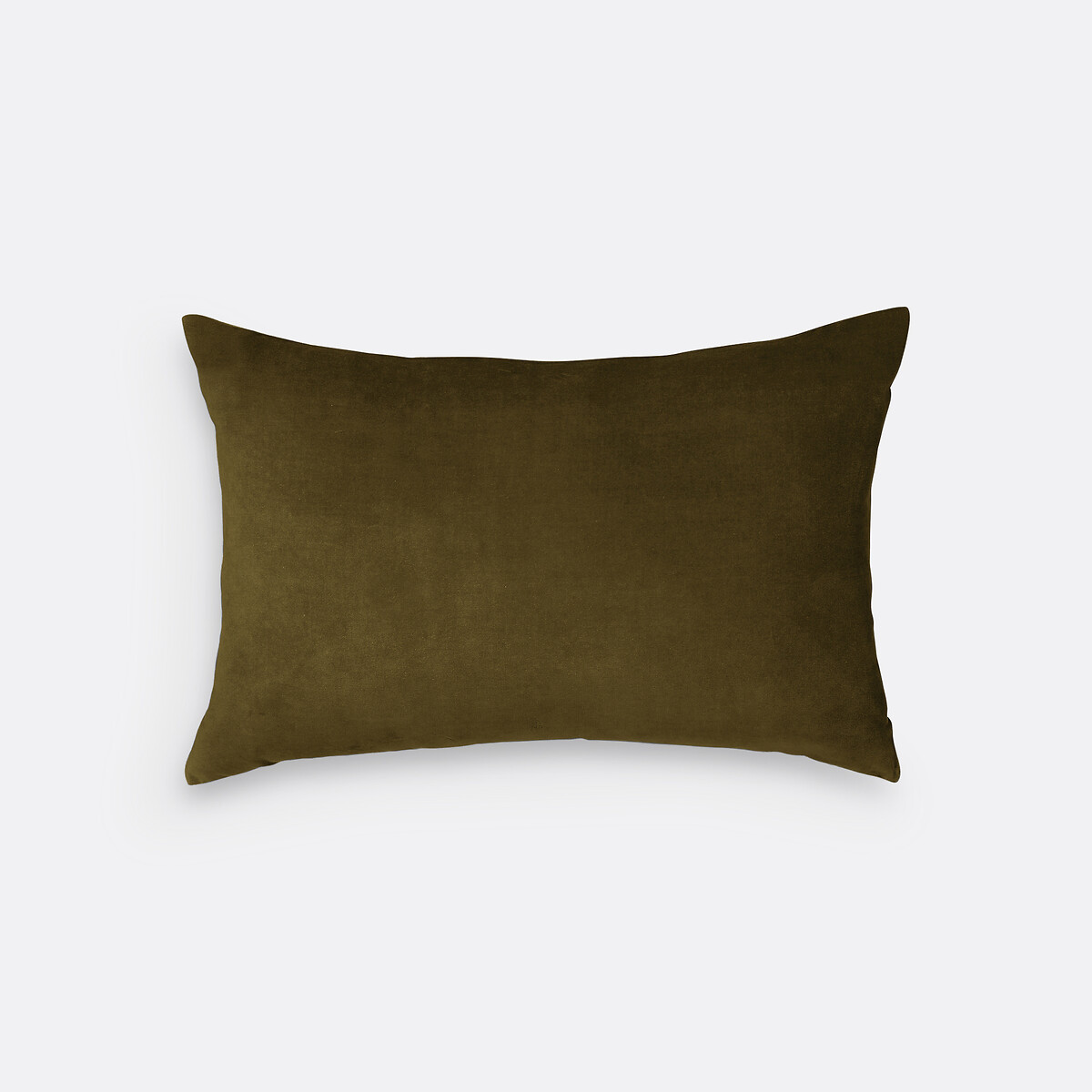 Velvet Rectangular Velvet Cushion Cover olive green, LA REDOUTE INTERIEURS