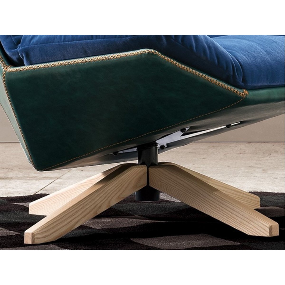 Fauteuil confortable bicolore - AUSTRAL bleu et vert, MATHI DESIGN