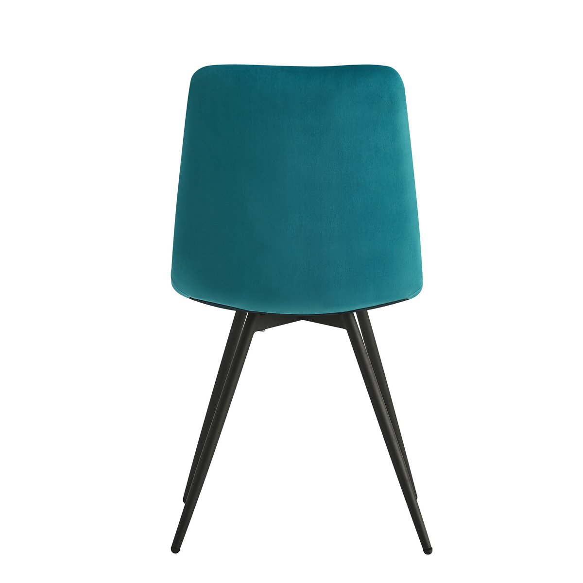 Lot de 2 chaises, métal et velours, BJORN bleu canard, NORDLYS