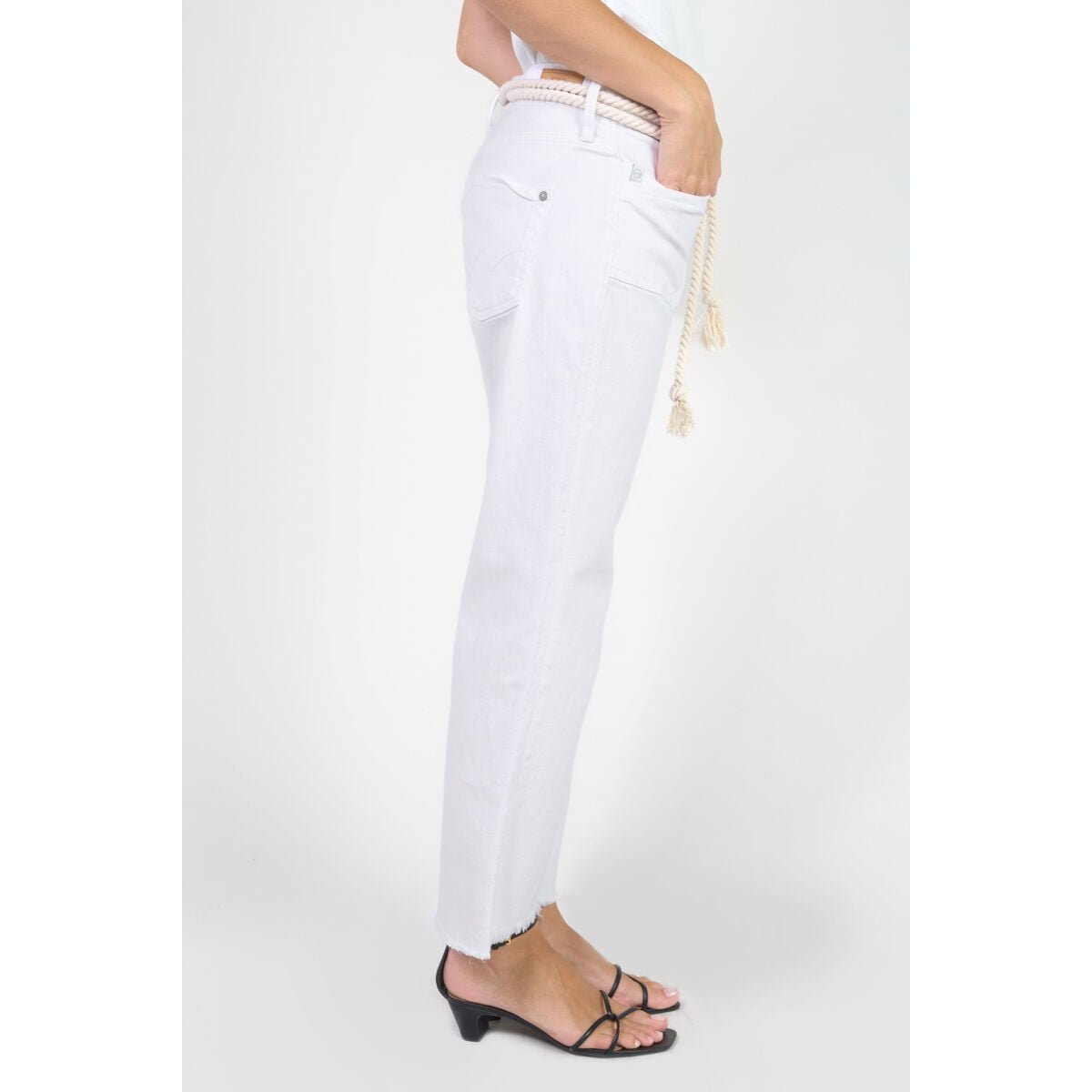 Jeans droite PRISKA, 7/8ème white, LE TEMPS DES CERISES