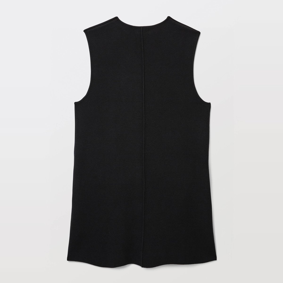 Robe col V courte en maille noir, MONOPRIX