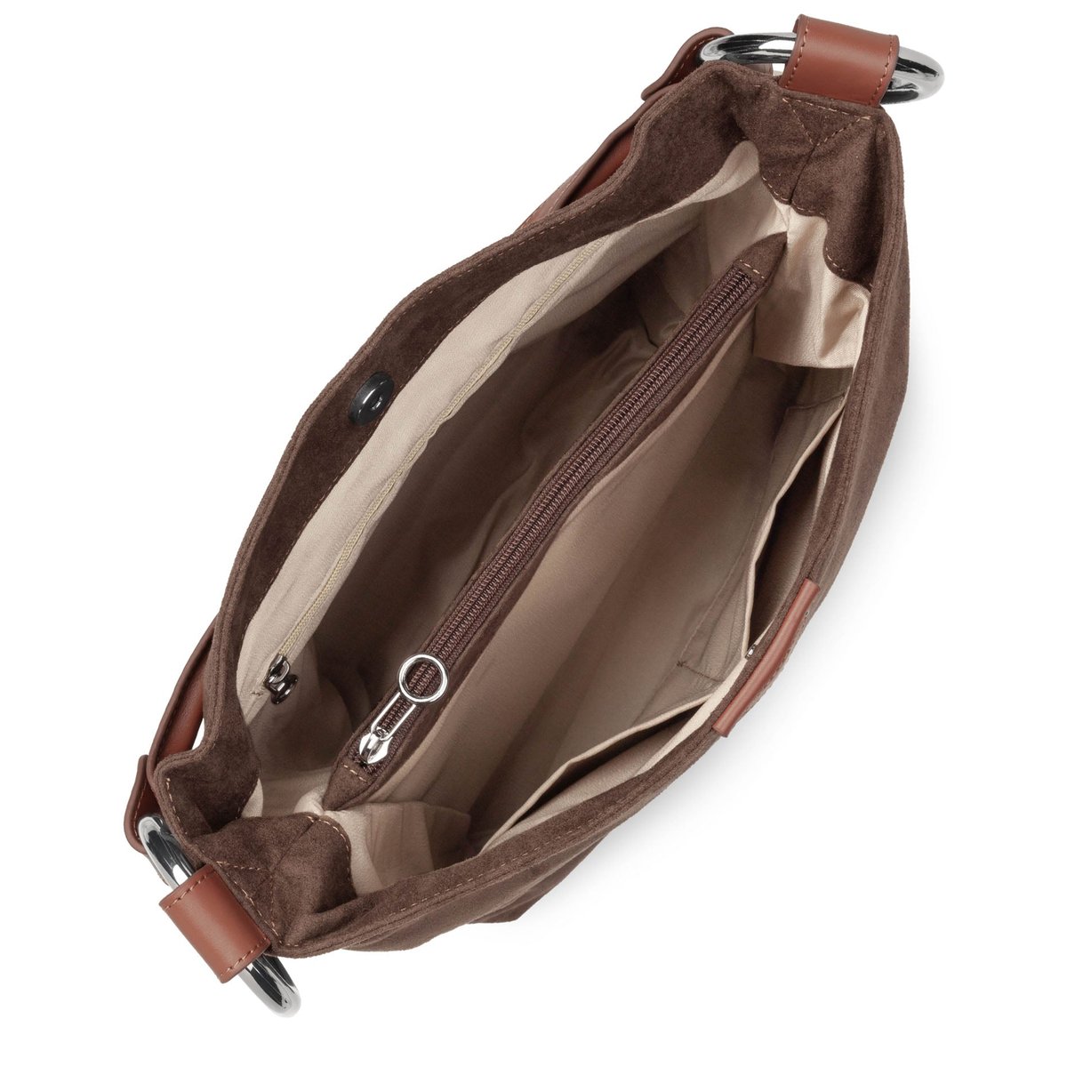 Sac Seau HANDLE SUÉDINE marron, SEQUOIA
