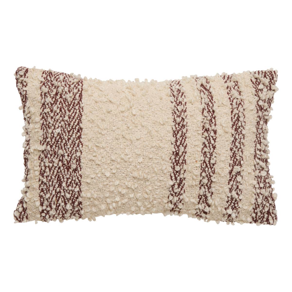 Coussin rectangulaire BERYL marron tonka, ATMOSPHERA