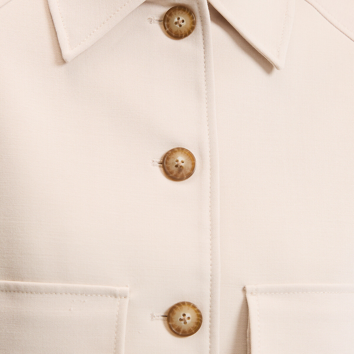 Veste courte ample blanc cassé, LA REDOUTE COLLECTIONS