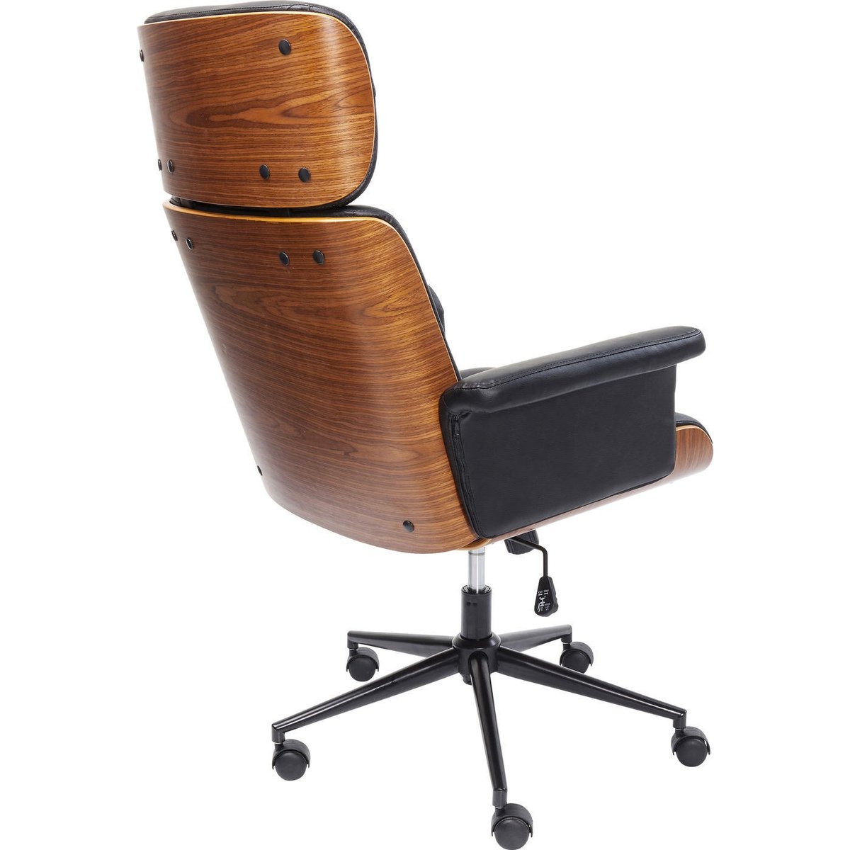 Chaise de bureau pivotante, CHECK OUT noir, KARE DESIGN