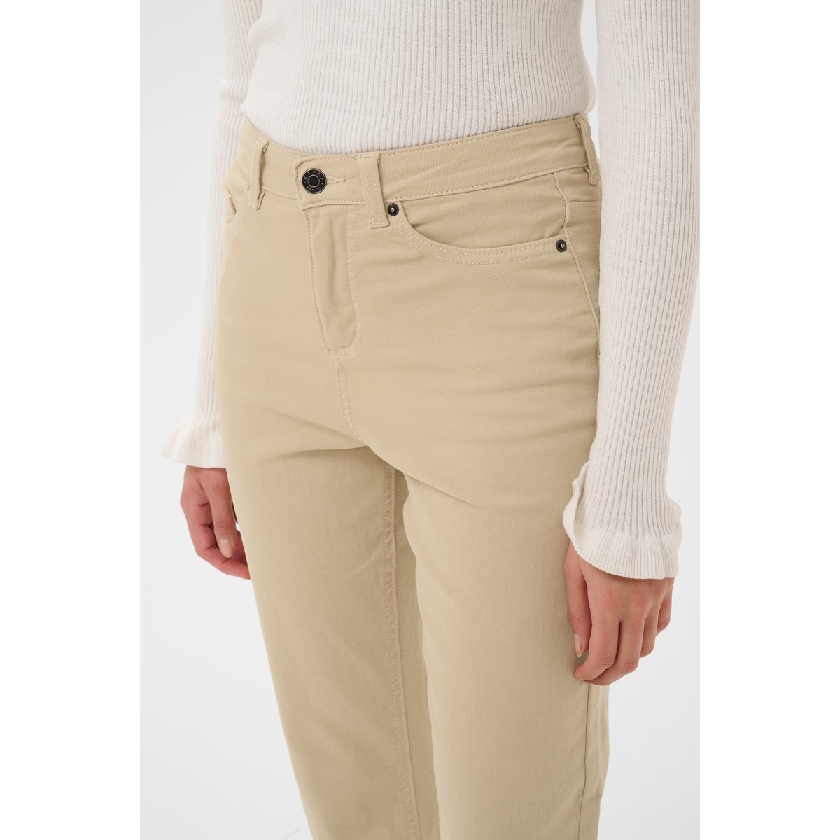 Jeans beige feather gray, KAFFE