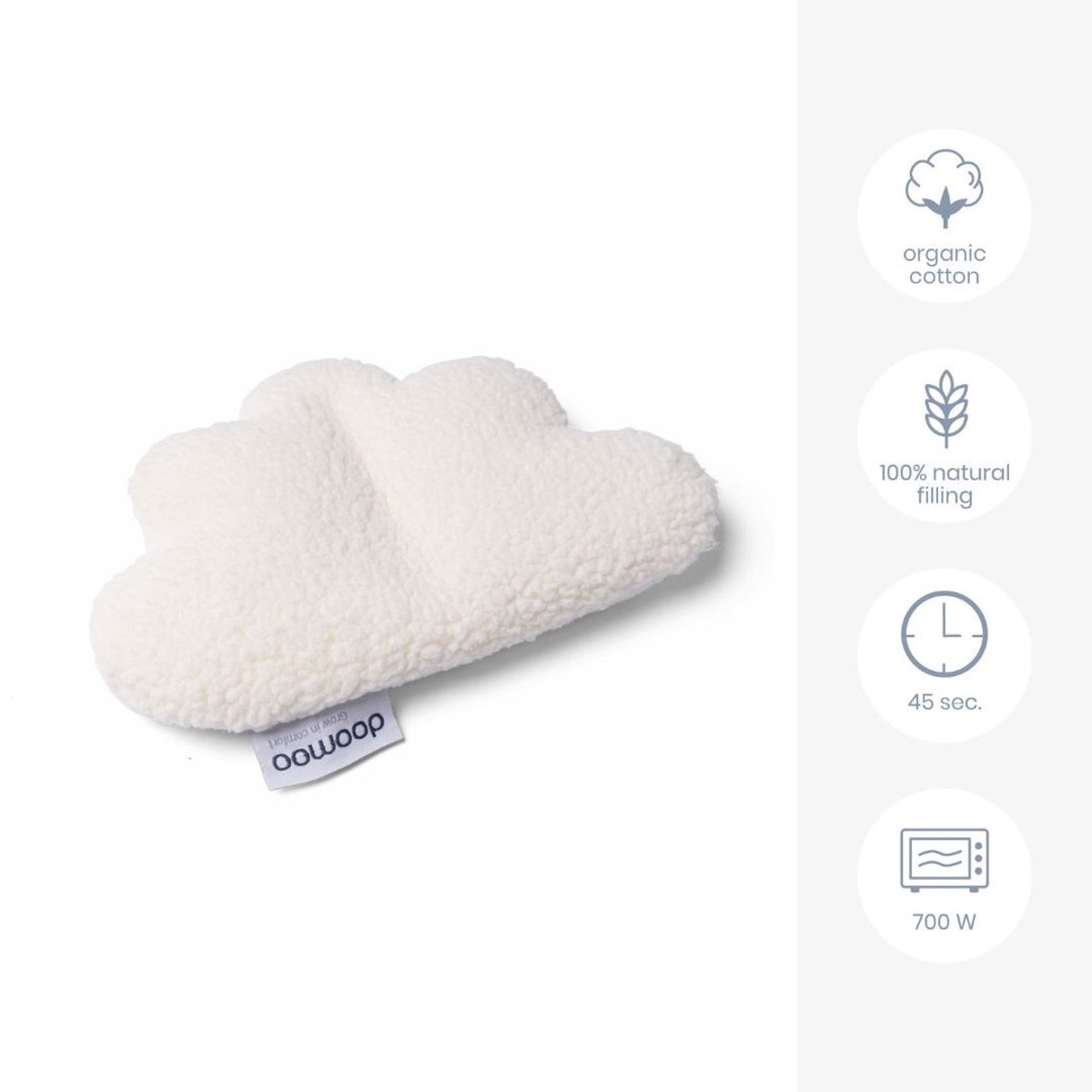 Doudou bouillotte anti-coliques Snoogy Cloudy White blanc, BABYMOOV