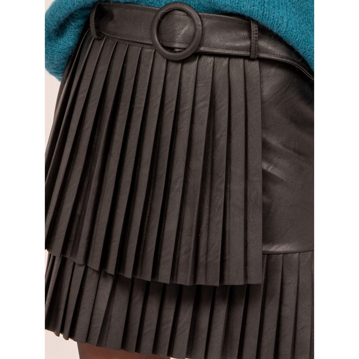 Jupe Courte Similicuir Xabel noir, DONA LISA