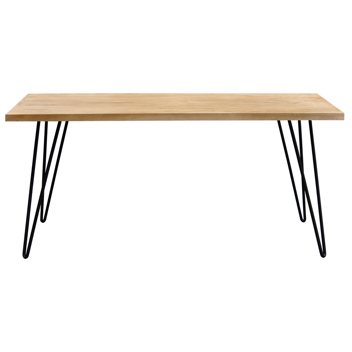 Table à manger en bois manguier massif L160 cm VIBES naturel, MILIBOO