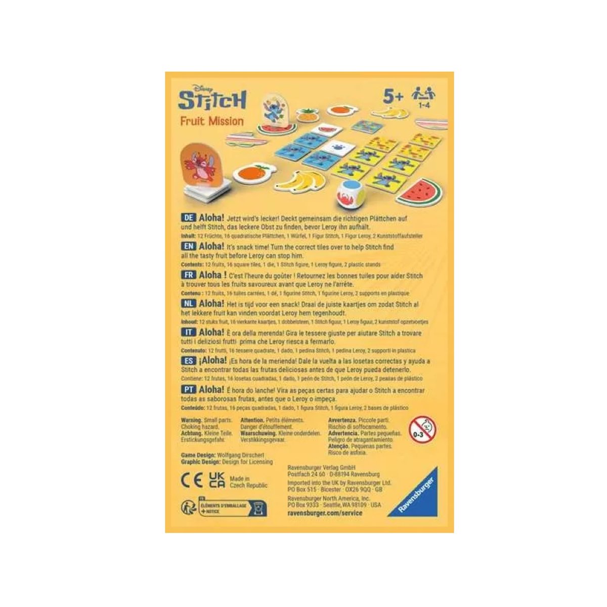 Jeu Stitch Mission Fruits orange, RAVENSBURGER