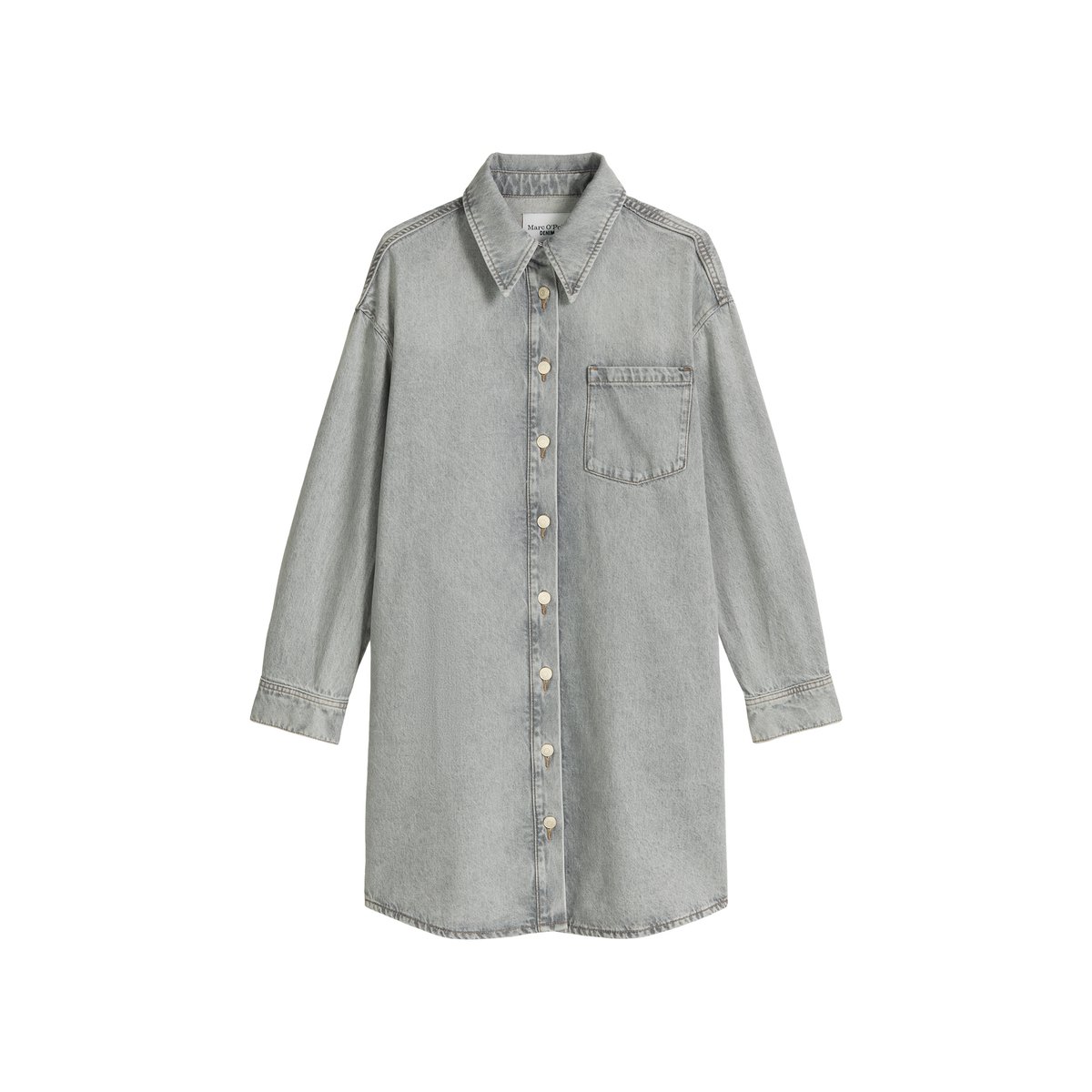 Robe en jean oversize en denim rigide hellgrau, MARC O’POLO DENIM