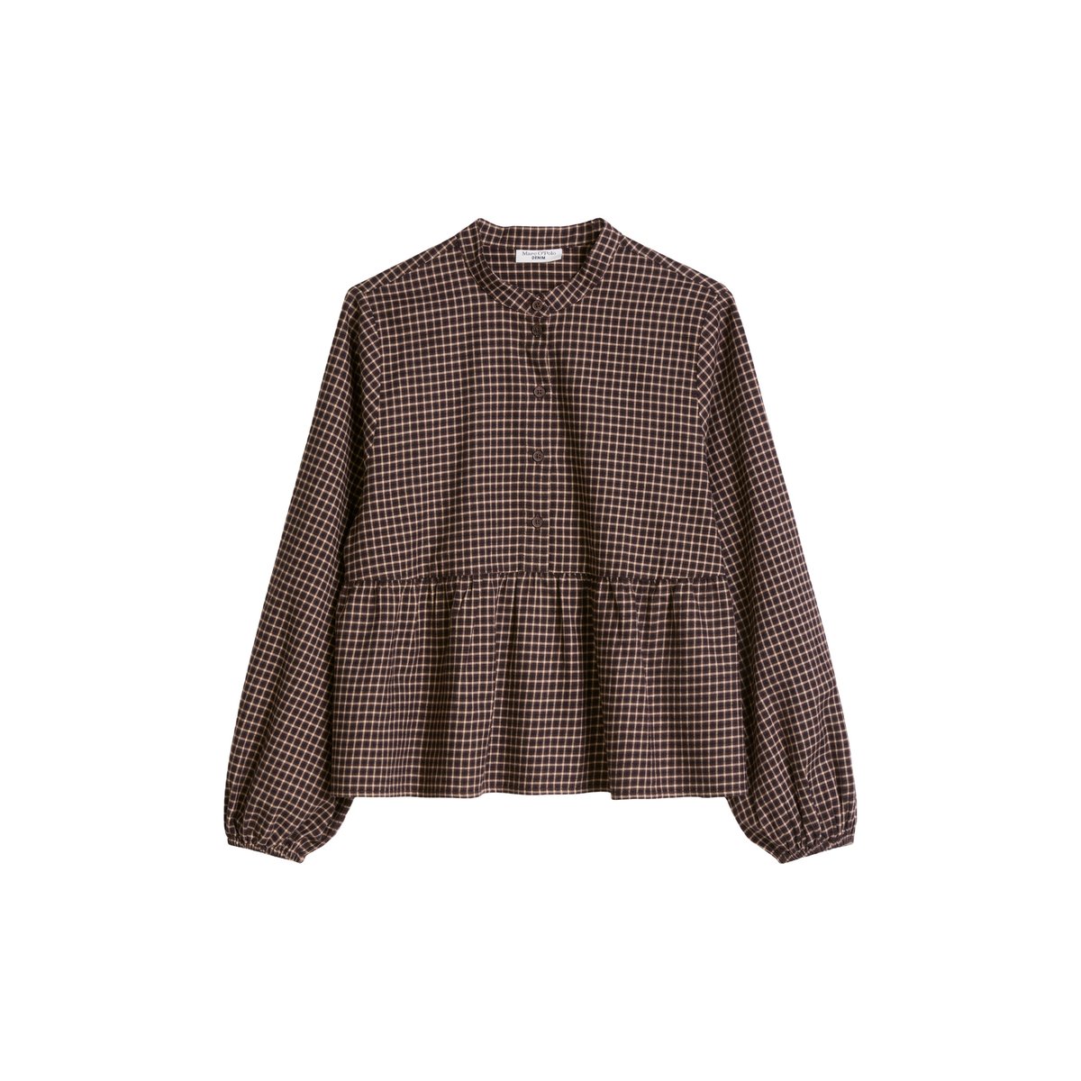Chemisier en flanelle style décontracté en coton bio tout doux noir, MARC O’POLO DENIM