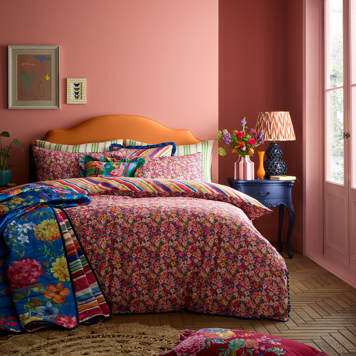Darling Ditsy 100% Cotton Reversible Duvet Cover Set multi-coloured, SOPHIE ROBINSON