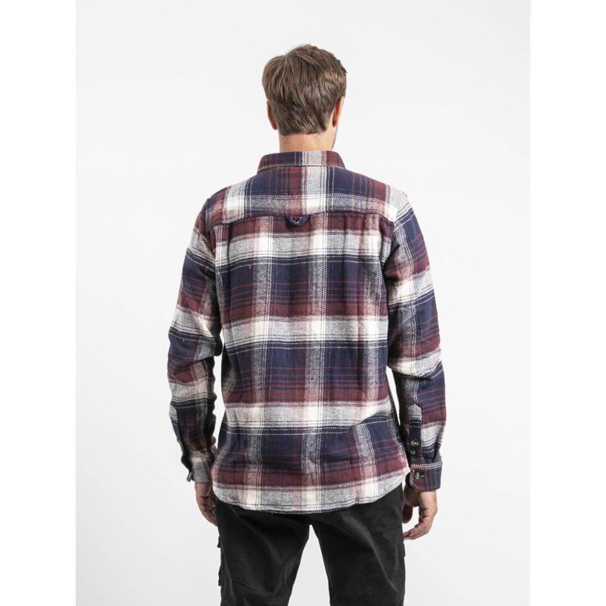 Surchemise Manches Longues Carreaux Tarecage bleu marine, RITCHIE