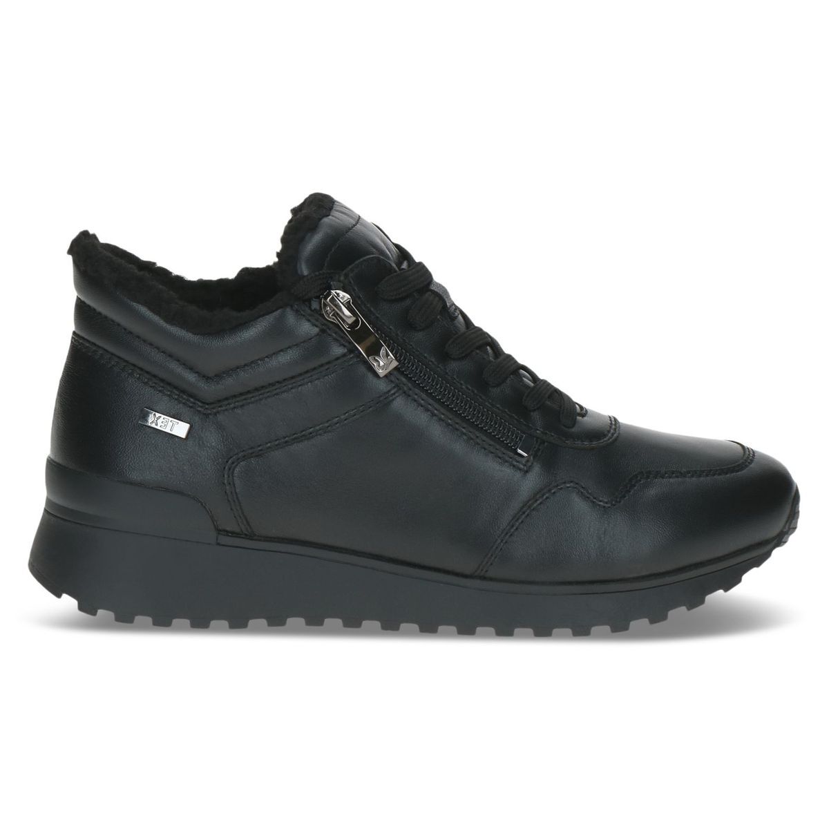 Basket en cuir noir nappa, CAPRICE