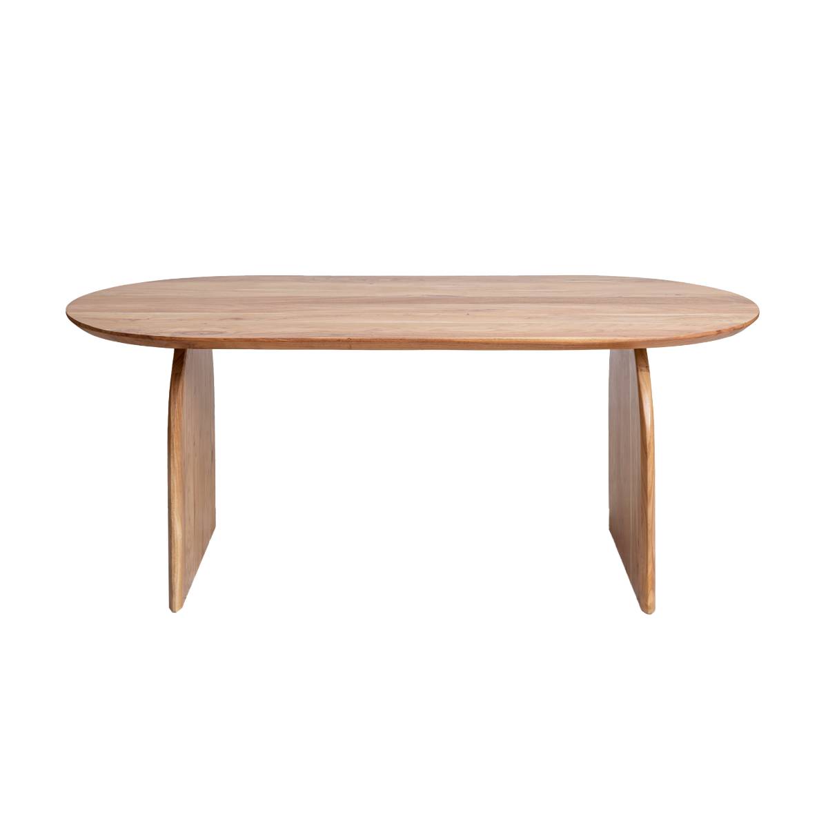 Table à manger en bois d'acacia PAULO bois clair, MADE IN MEUBLES