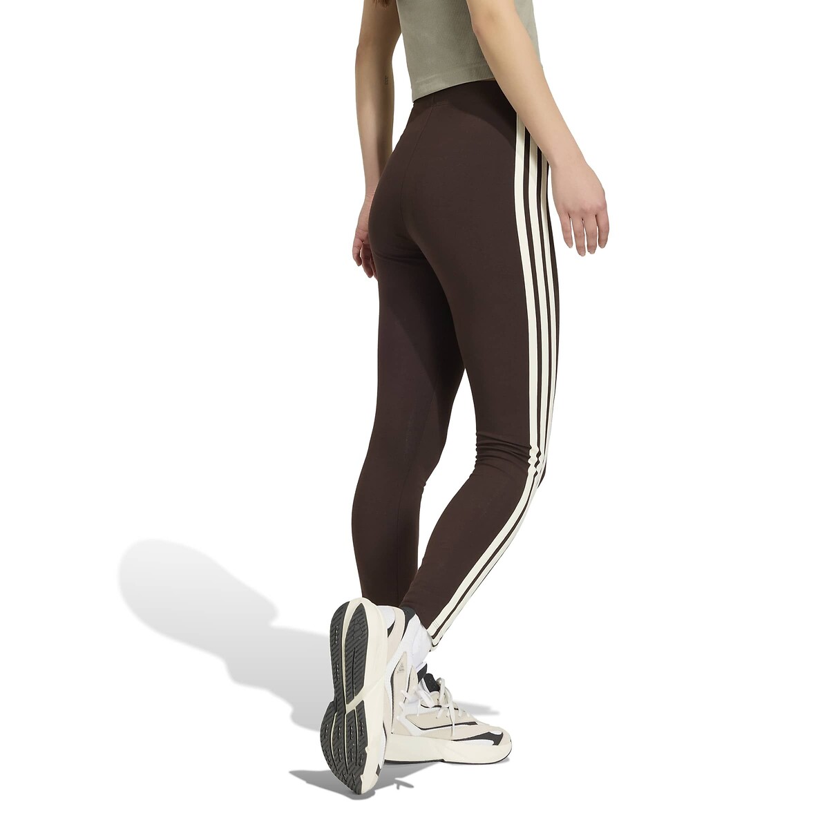 Leggings ESSENTIALS 3-STRIPES braun, ADIDAS SPORTSWEAR