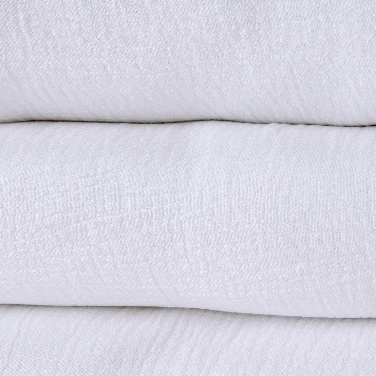 Housse de couette unie, gaze de coton, 100% coton bio GOTS blanc, MONOPRIX