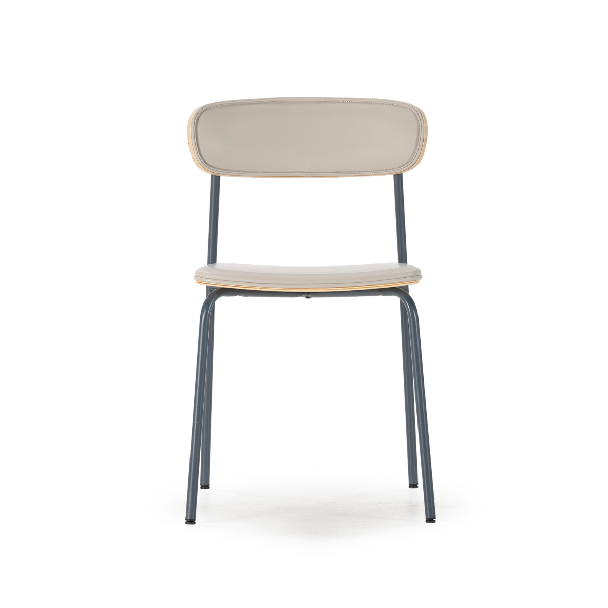 Lot de 2 Chaises en similicuir AYA beige, CALICOSY