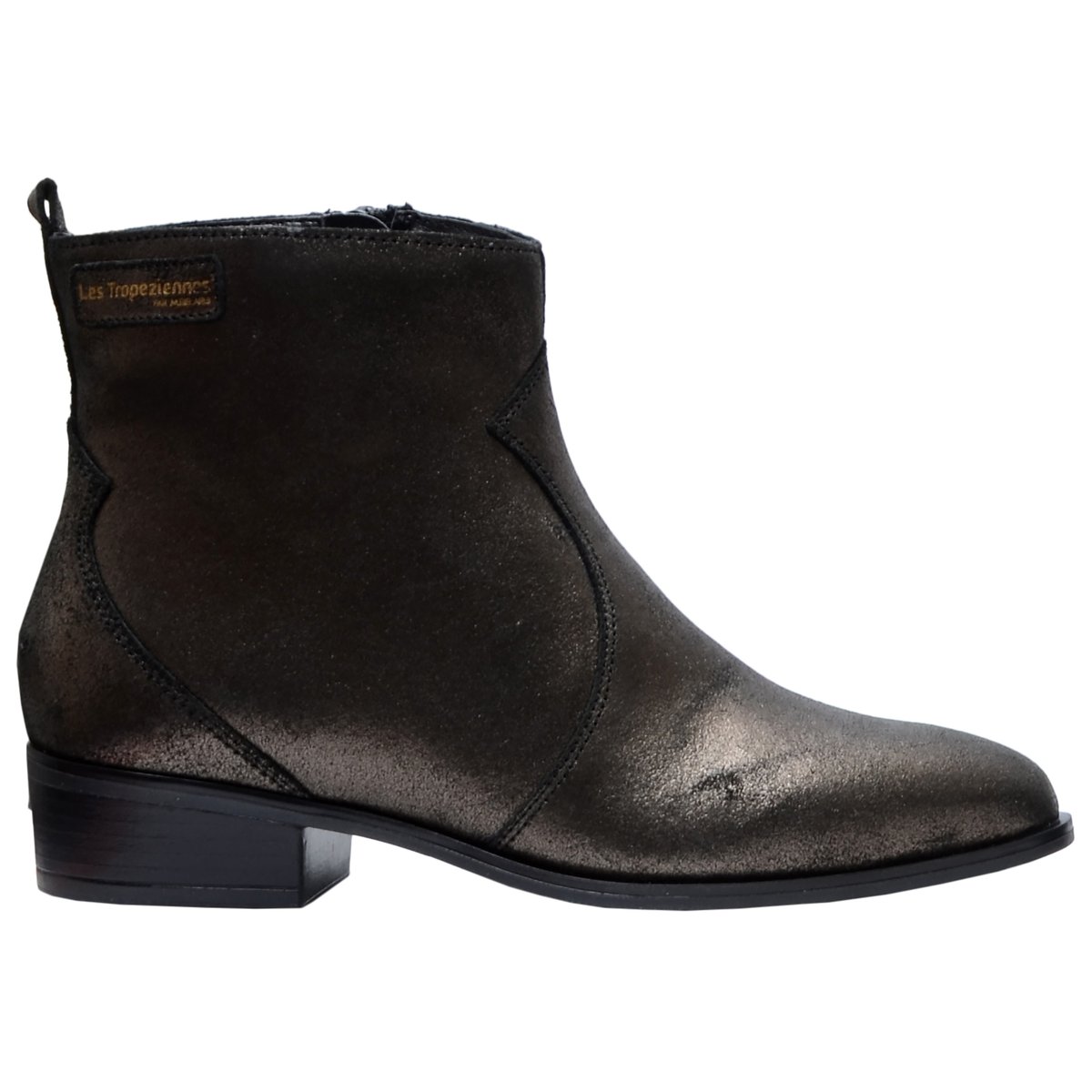 Bottines Plates Cuir Sofia bronze, LES TROPEZIENNES PAR M.BELARBI