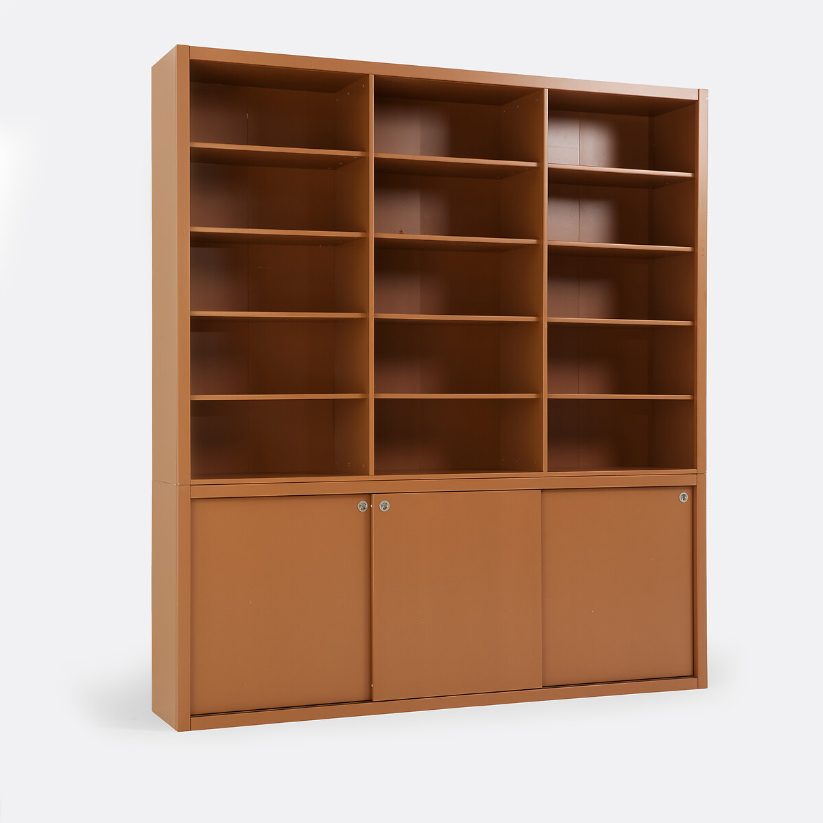 Libreria, finitura pittura opaca, 15 vani e 3 ante, ALEXANDRIE caramello , LA REDOUTE INTERIEURS