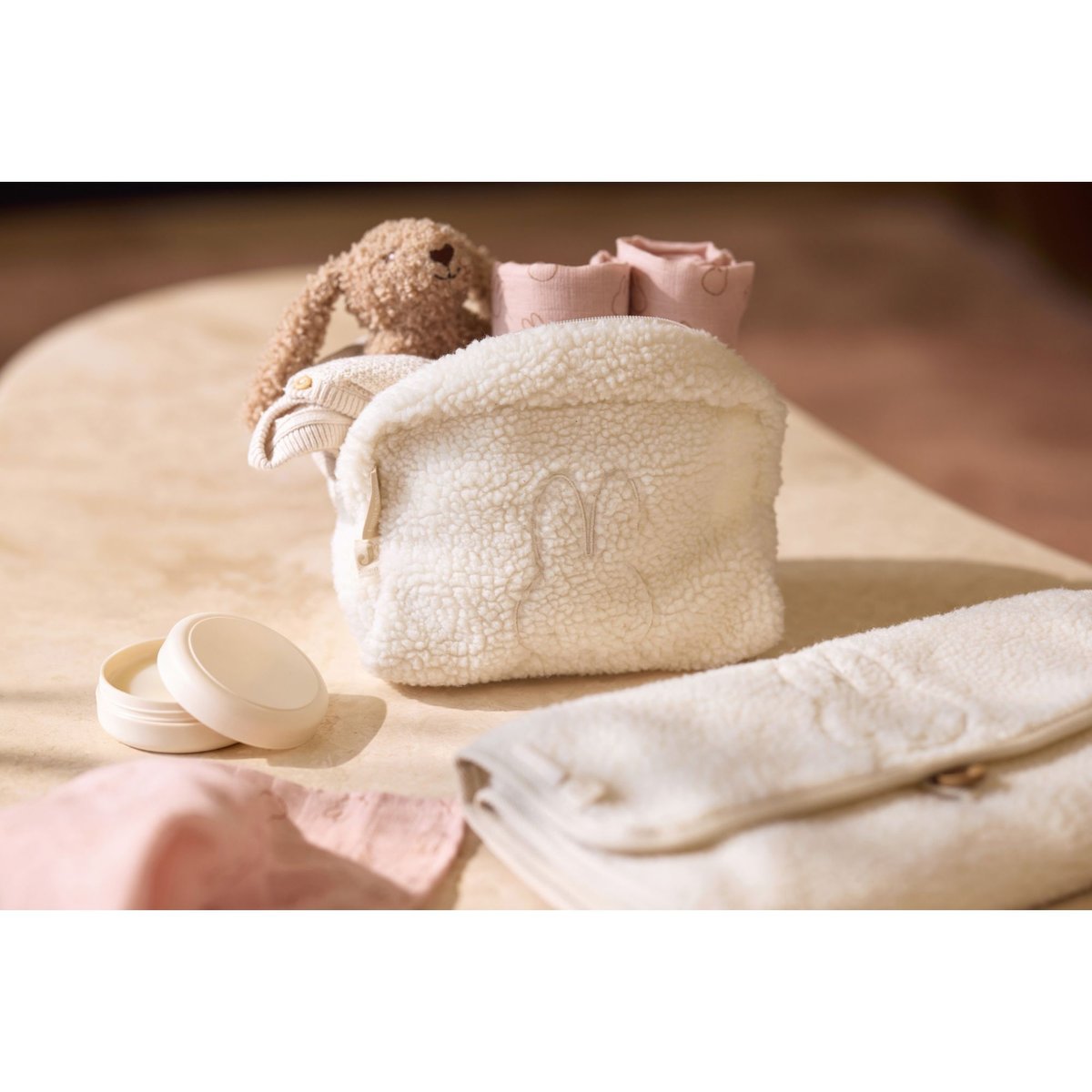 Lot de 3 langes gaze de coton rose, JOLLEIN