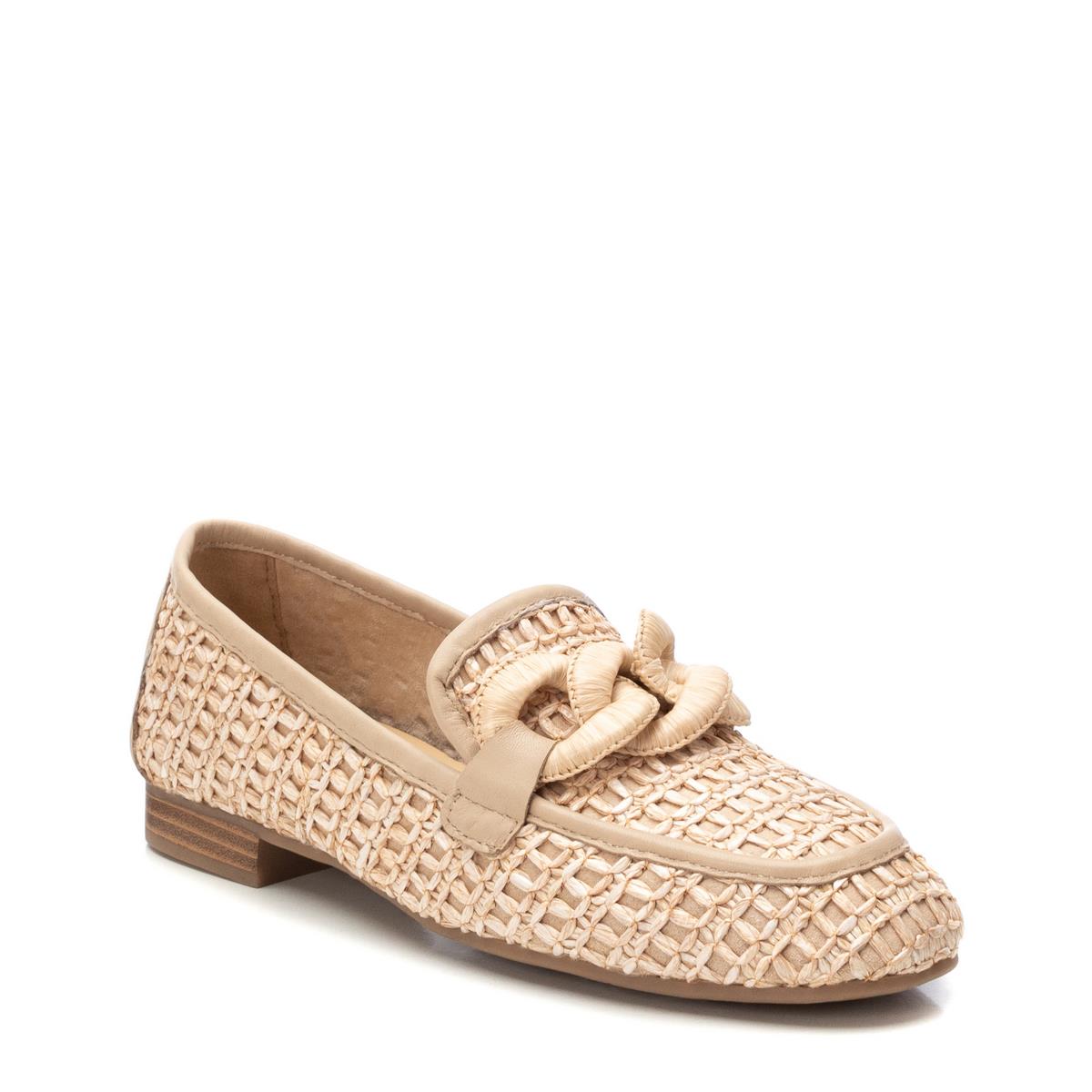 Chaussure Mocassin Talon Entreprise beige, CARMELA